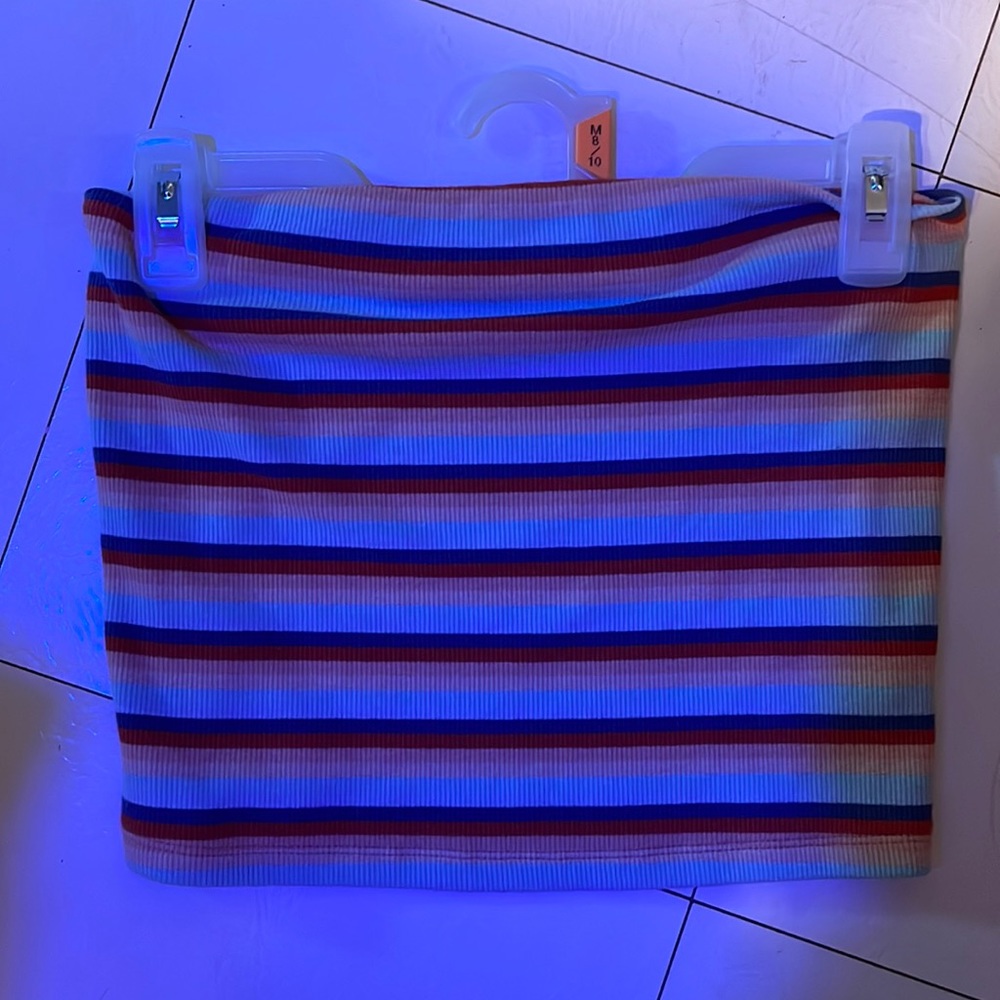American Eagle Striped Tube Top M